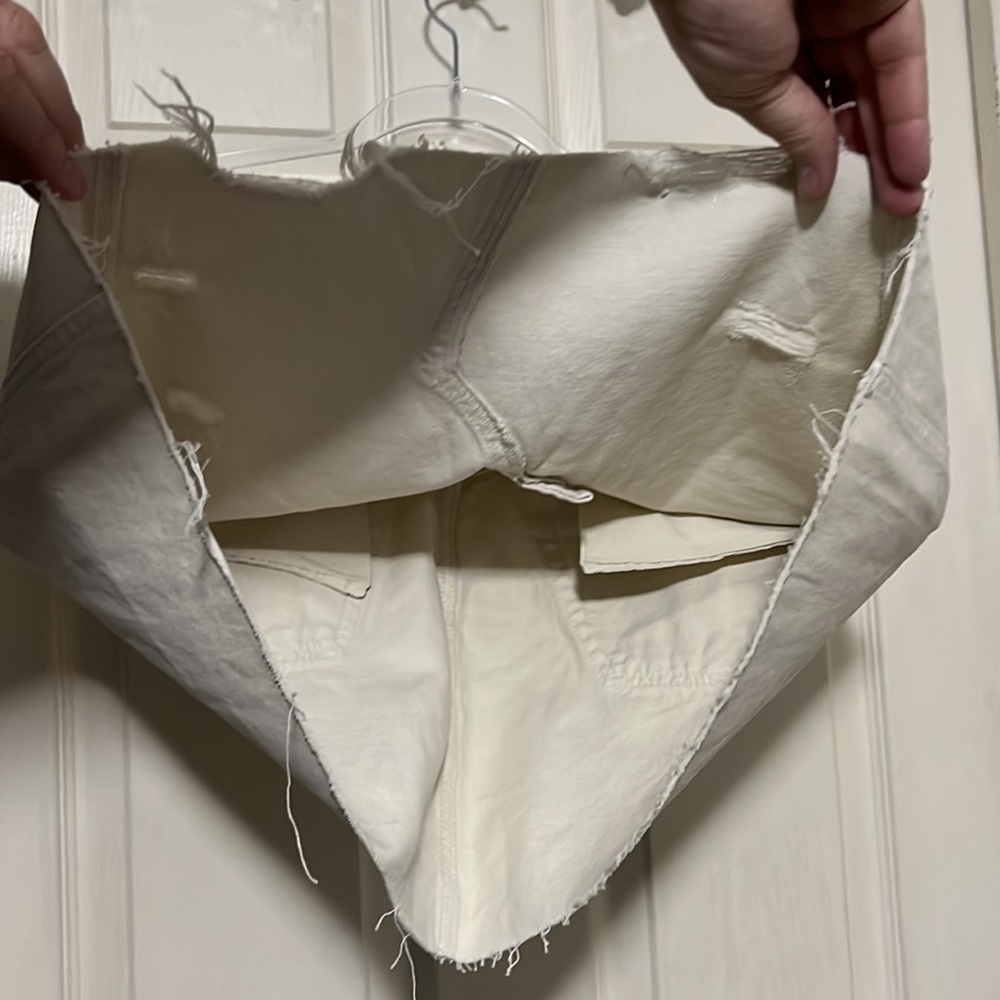 NWT $60 Free People | We the Free | Distressed & Ripped Denim Jean Skirt - Picture 8 of 13